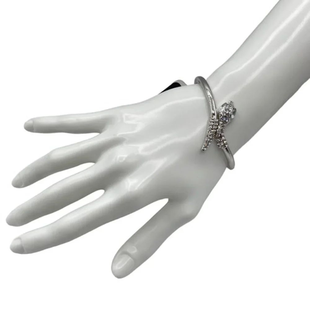 g by Gennaro Silver Diamond Snake Bangle Bracelet